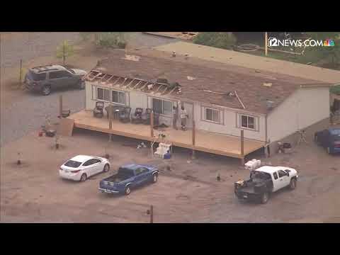 Monsoon-damaged homes in