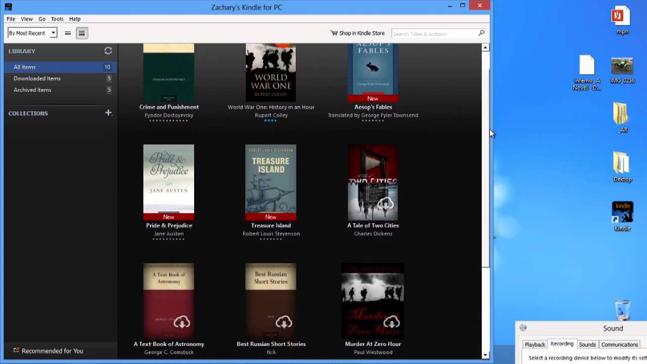 how to sync kindle collections for pc