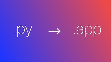 Как превратить программу Python в приложение Mac Os
