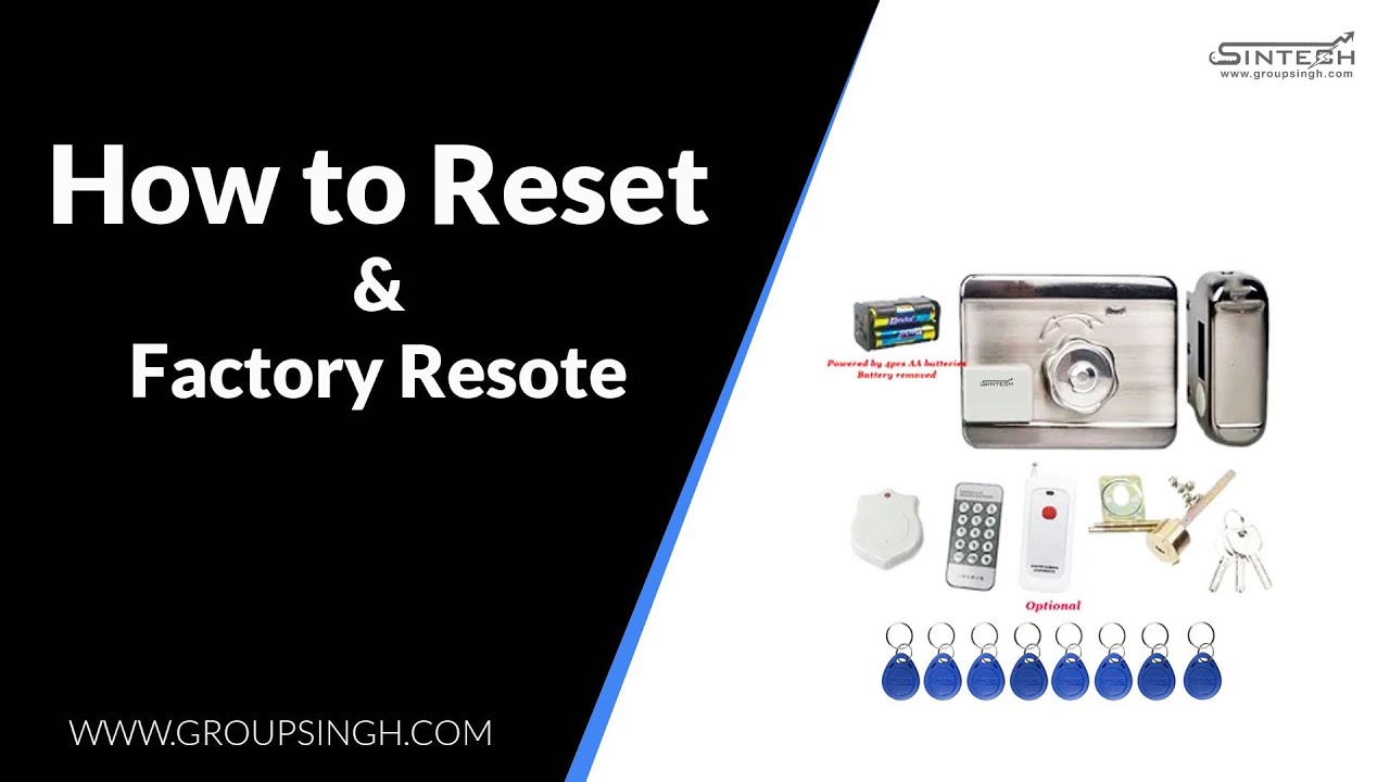 How to factory Reset rfid Sintech electric lock with remote control ...