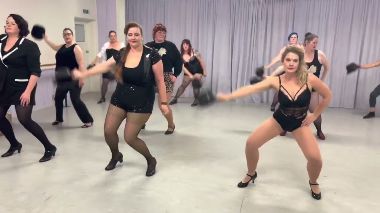 Burlesque students rehearse their routine to Minnie the Moocher