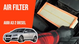 How to replace the air filter AUDI A3 mk2 1.9 TDI 💨