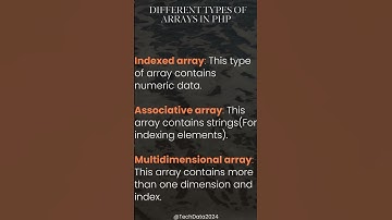 #5 Different Types of Arrays in #php |#mostaskedquestion