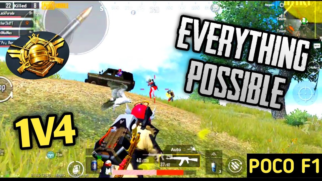 INDONESIA PRO VS 2KD NOOB 1 VS 4 SITUATION | Pubg Mobile | POCO F1 60 FPS