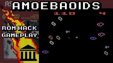 Amoebaoids • Gameplay (Asteroids 2600 ROM Hack)