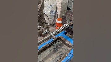 Pressure-Type Spring Making on Lathe Machine | Simple Iron Wire Compression Spring #youtubeshorts