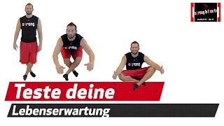 Teste deine Lebenserwartung - Sitting Rising Test