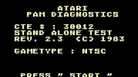 ATARI 5200 Atari Diagnostics Cartridge DIAGNOSTIC v2 3 1983Atari
