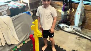 Patience building Tall/Short with colors red and yellow /Liam age 3