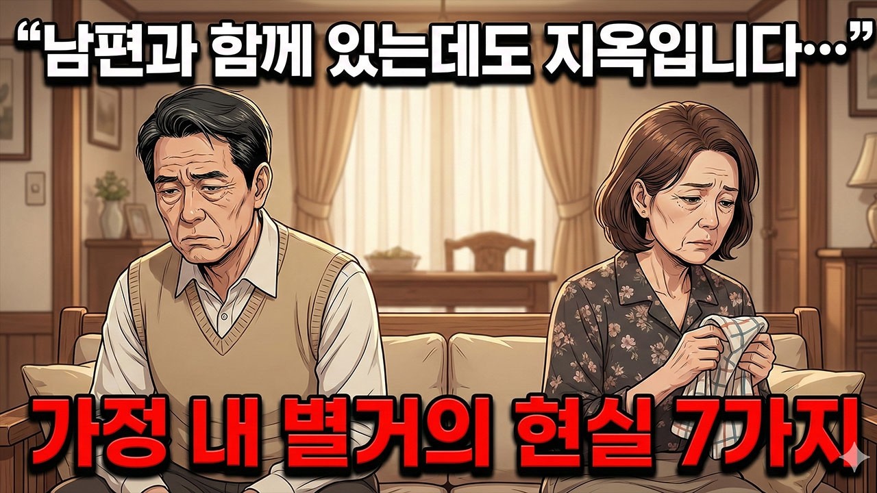황혼 이혼보다 더 잔혹한 결말… 60·70대 부부를 덮치는 ‘가정 내 별거’의 진실