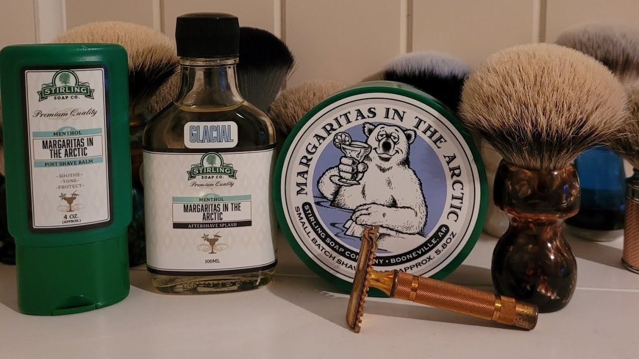 Wetshaving: Review of Yaqi caramel brush | Gillettte New | Stirling - Margaritas in the Arctic