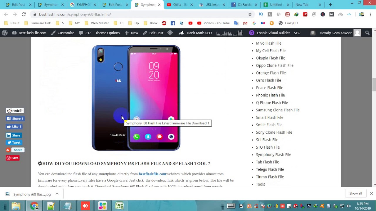 How to Flash & Download Symphony i68 Flash File Care File