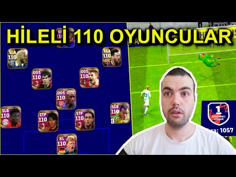 ŞOK OLDUM  !!! 110 SEVİYELİ HİLELİ OYUNCULARA KARŞI OYNADIM (eFootball 2023 Mobile)