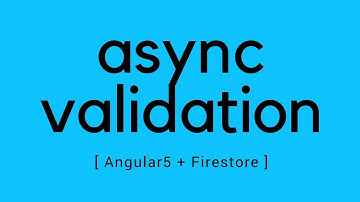 Angular 5 - Async validation with Firestore