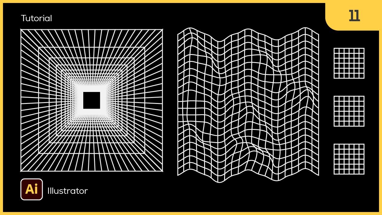 #11 Cara Buat Grid Labirin Kotak Bergelombang | Tutorial Adobe Illustrator 2021 Bahasa Indonesia