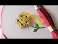 Amazing Hand Embroidery Flower design trick | Very Easy 3d Flower design idea: kurti/dress/kameez