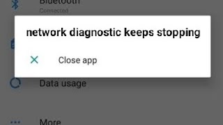 network diagnostic keeps stopping