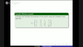 Cholesky Factorisation