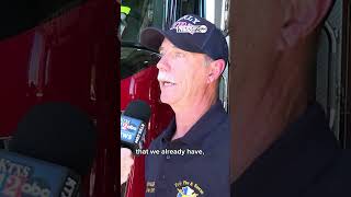 Fire department welcomes new ladder truck with push-in ceremony