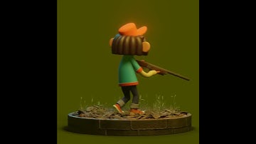 3D Character turnaround, Blender 2.81 EEVEE