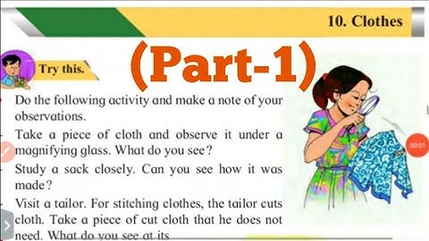 4th.EVS.1 Lesson.10 (Part.1) Clothes .. Maharashtra Board
