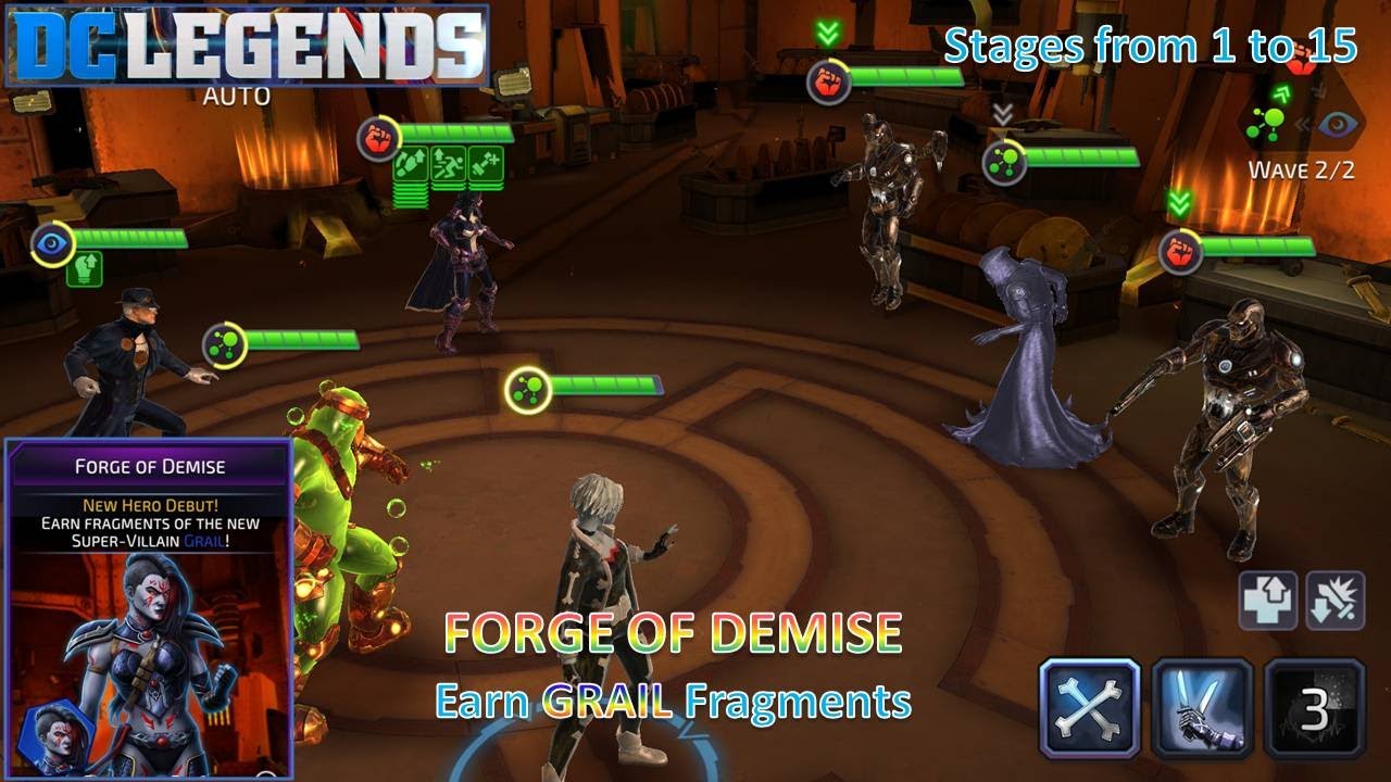 [*/\*] DC Legends: Fight Superheroes - FORGE OF DEMISE Event (Earn Super-Villain GRAIL shards)