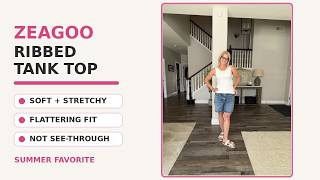 Zeagoo Ribbed Tank Top | Soft, Stretchy & Flattering Summer Basic screenshot 1