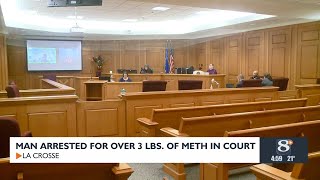 Man in court who was arrested for over 3 LBS. of meth