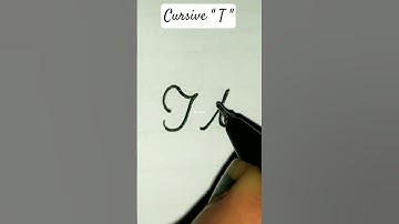 How to write cursive T #handwriting #veemeek #trending #satisfying #shorts