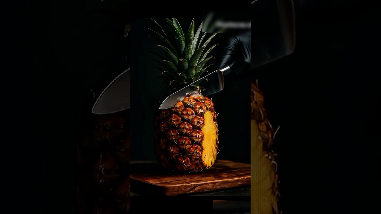 🍍Most Satisfying Pineapple Cutting | ASMR Fruit Cutting | Cinematic AI Short