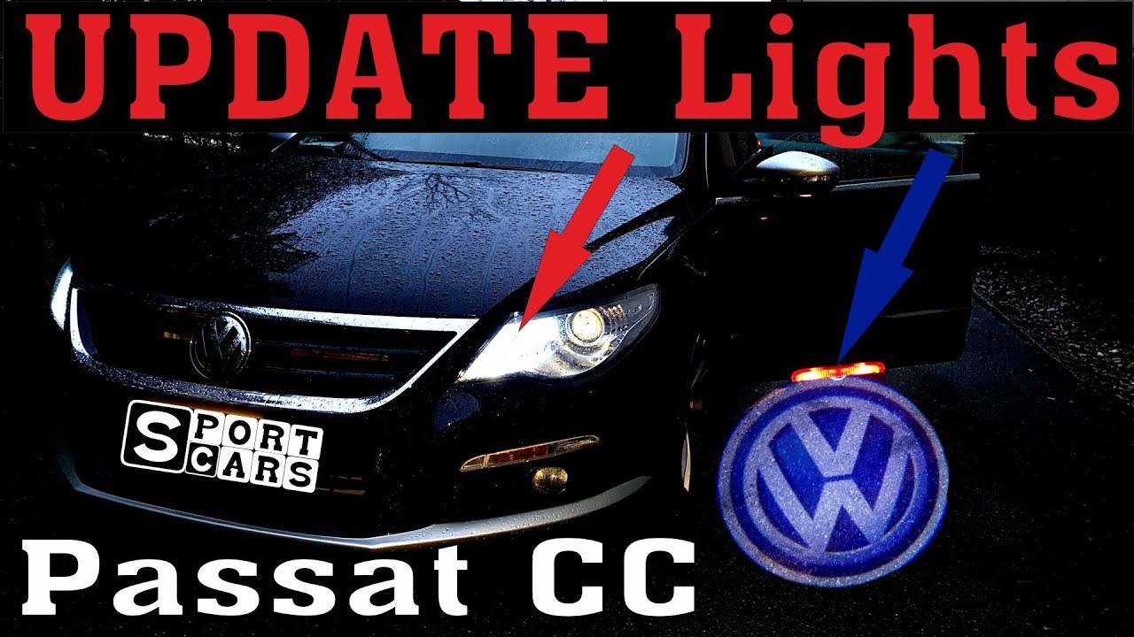 Update: VW LED Logo Door Daytime running parking lights Tagfahrlicht  Standlicht Licht in Passat CC 