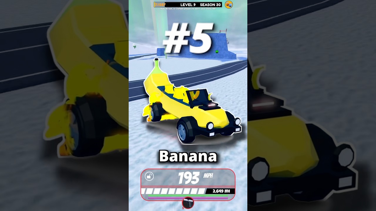 TOP 5 RAREST CARS IN JAILBREAK! #roblox #robloxfyp #jailbreakroblox #jailbreak #fyp