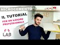 MICROCEMENTO applicazione su massetto con rete, e su piastrelle TUTORIAL