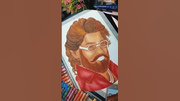 Pushpa 2 Allu Arjun portrait colouring(part-1)!! #art #drawing #sketch #pushpa #alluarjun #portrait