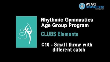 Rhythmic Gymnastics Age Group Program - Clubs Element C10 Small throw with different catch