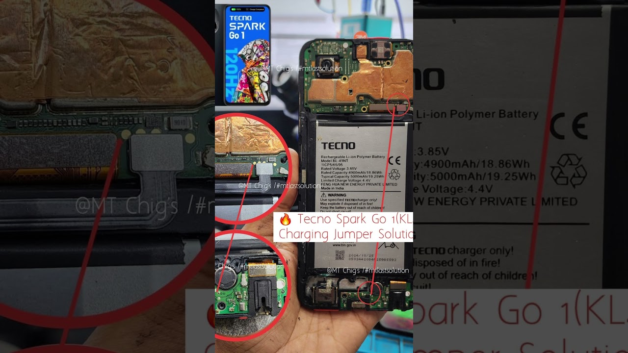 Tecno spark go 1 charging one jumper only