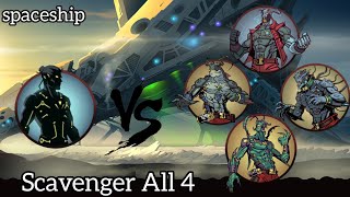 Shadow Fight2 Shadow VS the 4 garbage collectors spaceship location and person invisible