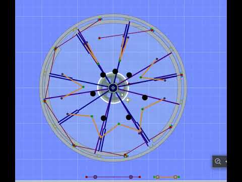 Bessler gravity wheel perpetual motion, sim failure.