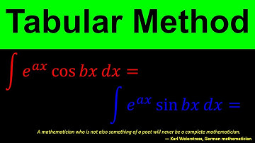 Tabular Method - Integration by Parts ShortCut - Part 2