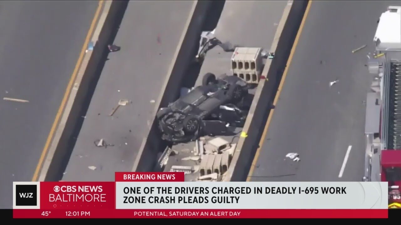 Driver pleads guilty in I-695 crash that killed six construction ...