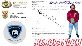 GRADE 12 | FREE STATE |MARCH CONTROLLED TEST | PHYSICAL SCIENCE | NEWTON'S LAWS | QUESTION 2