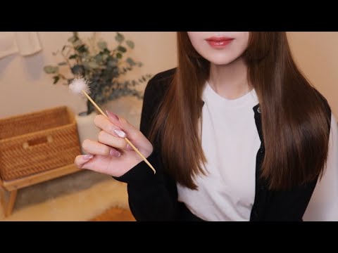 【ASMR】ロールプレイ/耳かき屋さん/寝落ちできる💤耳かきスペシャルコース/竹耳かき、ステンレス、綿棒/3dio