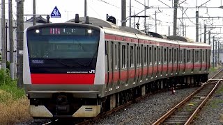 【4K】JR東金線運用のE233系5000番台 電車到着・発車シーン、車内映像付き走行音(東金→福俵)