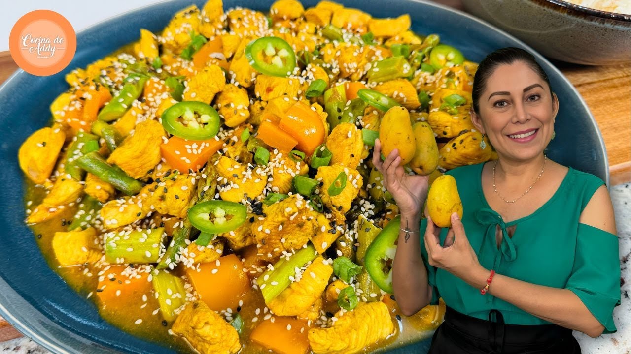 Pocas personas conocen esta receta Saludable POLLO EN SALASA DE MANGO Fácil, Fresca, Baja en Carbos