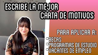 CÓMO HACER UNA CARTA DE MOTIVOS (PARA BECAS, POSGRADOS Y TRABAJOS) | LA SECTA DE LOS LIBROS