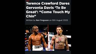 TERRENCE CRAWFORD BEGS  TANK DAVIS TO TOUCH HIS CHINN THEN