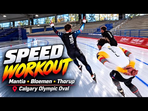 Speed Session w. Joey Mantia, Bloemen, Viktor Thorup - Calgary Olympic Oval