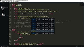 Autocomplete Bootstrap 3 in Sublime Text 3 | 2017