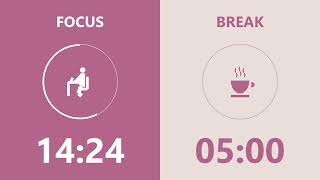 2 Hour Blush Aesthetic Pomodoro Timer (25/5) 🌸 Study Music for Focus & Productivity