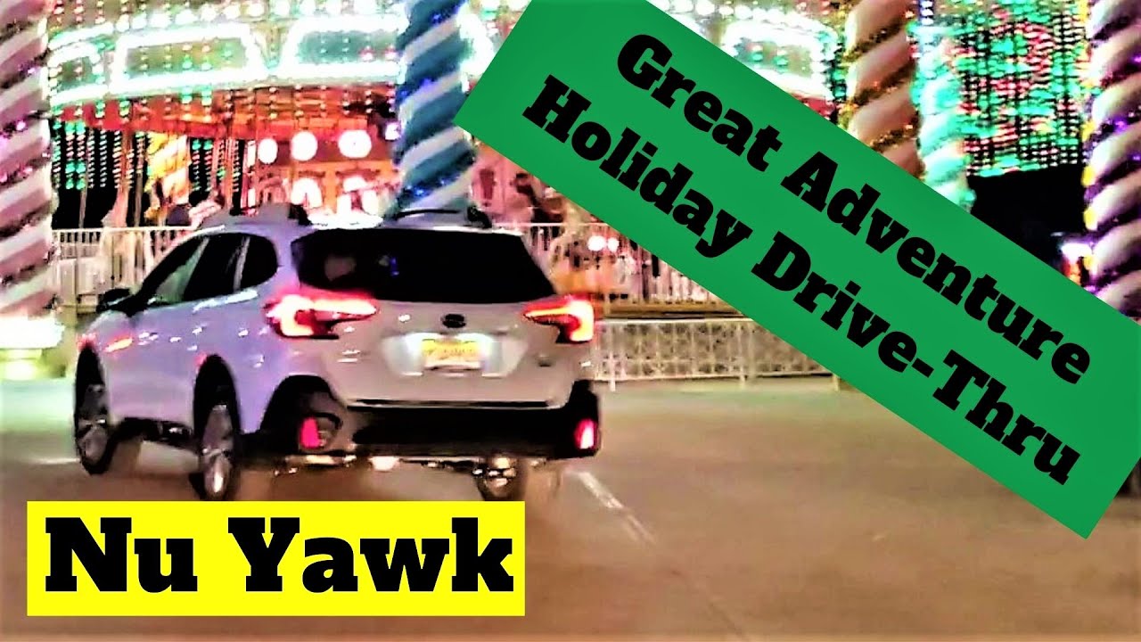 🟡 Great Adventure Holiday in the Park. Drive Thru Christmas from the